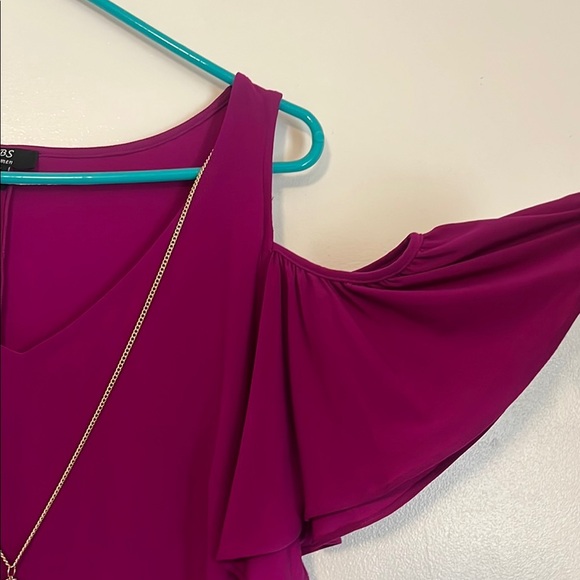 J.B.S. Purple Sheath Mini Dress Cold Shoulder size 1x excellent condition - Picture 3 of 4